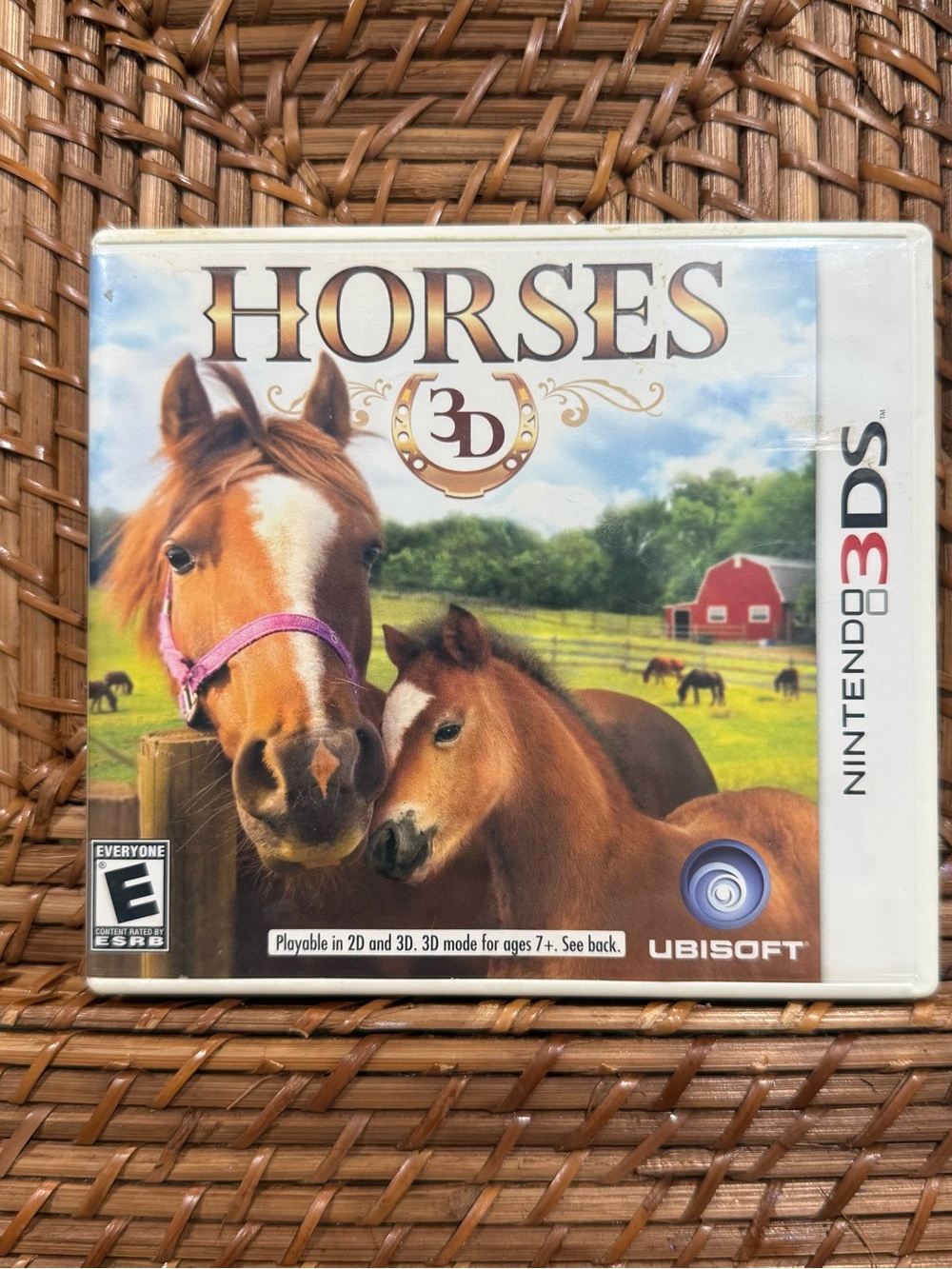 Nintendo Horses 3D Game - Brown Horses with Green Pasture & Blue Sky